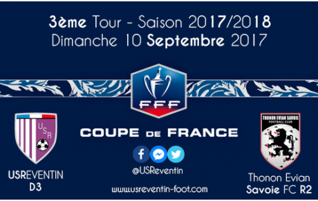 Coupe de France : US Reventin - Thonon Evian Savoie FC au 3ème tour !