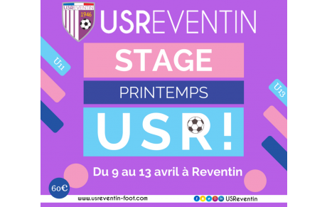 U11 / U13 : Inscrivez vous pour le stage USR printemps &quot;Vis comme un champion !&quot;